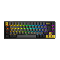 Akko 3068B keyboard USB + RF Wireless + Bluetooth QWERTZ German Black, Grey, Yellow