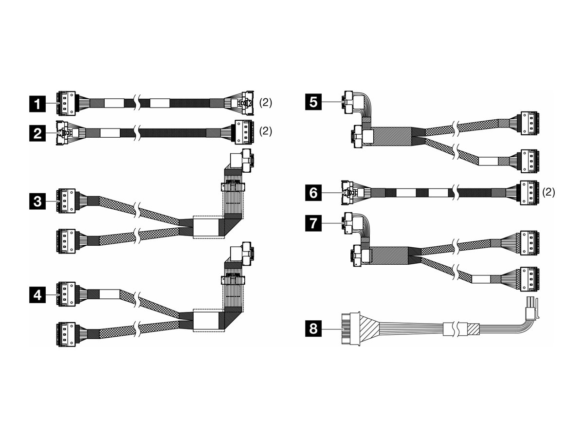 Lenovo Speicherkabelkit - fr 2,5 Chassis