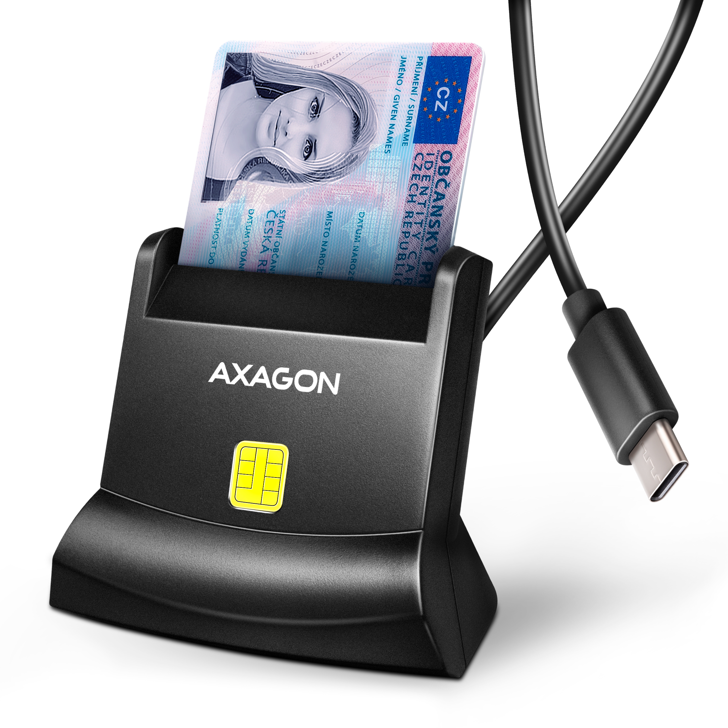 Axagon CRE-SM4NC lecteur de cartes � puce Int�rieure USB USB 2.0 Noir