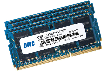 OWC 4x 8GB, 1333MHz, DDR3, PC10600 memory module 32 GB 4 x 8 GB