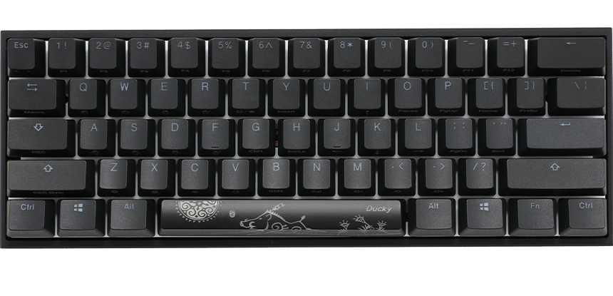 Ducky Mecha Mini - Mini - USB - Mechanischer Switch - RGB-LED - Schwarz - Maus enthalten