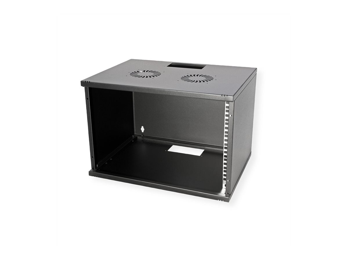 ROLINE Basic - Geh�use - Set, 540x400 BxT - geeignet f�r Wandmontage - RAL 9005, Jet Black - 7U - 48.3 cm (19)