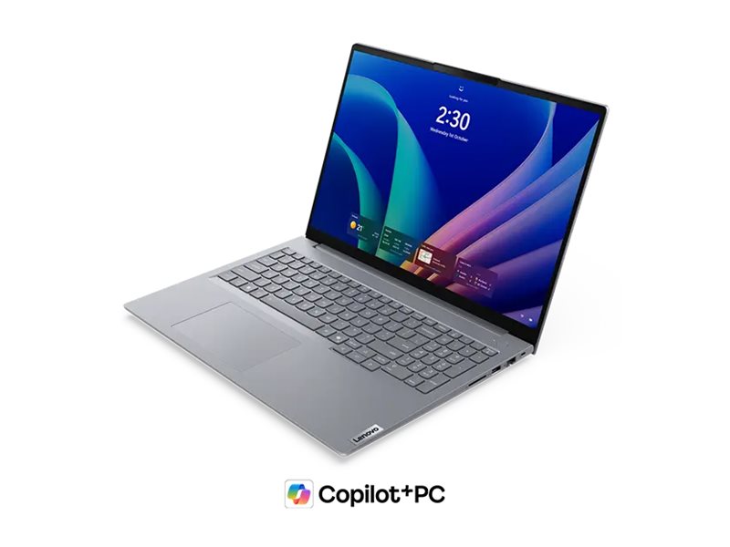Lenovo ThinkBook 16 G9 IPL Copilot+ PC Intel Core Ultra 7 355 Laptop 40.6 cm (16) WUXGA 16 GB DDR5-SDRAM 512 GB SSD Wi-Fi 7 (802.11be) Windows 11 Pro German Grey