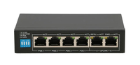Extralink PoE-Schalter EUROS V2 4x 100Mb/s PoE/PoE+ - 2x RJ45 Uplink 100Mb/s - 60W - Unmanaged - L2 - Fast Ethernet (10/100) - Power over Ethernet (PoE) - Wandmontage