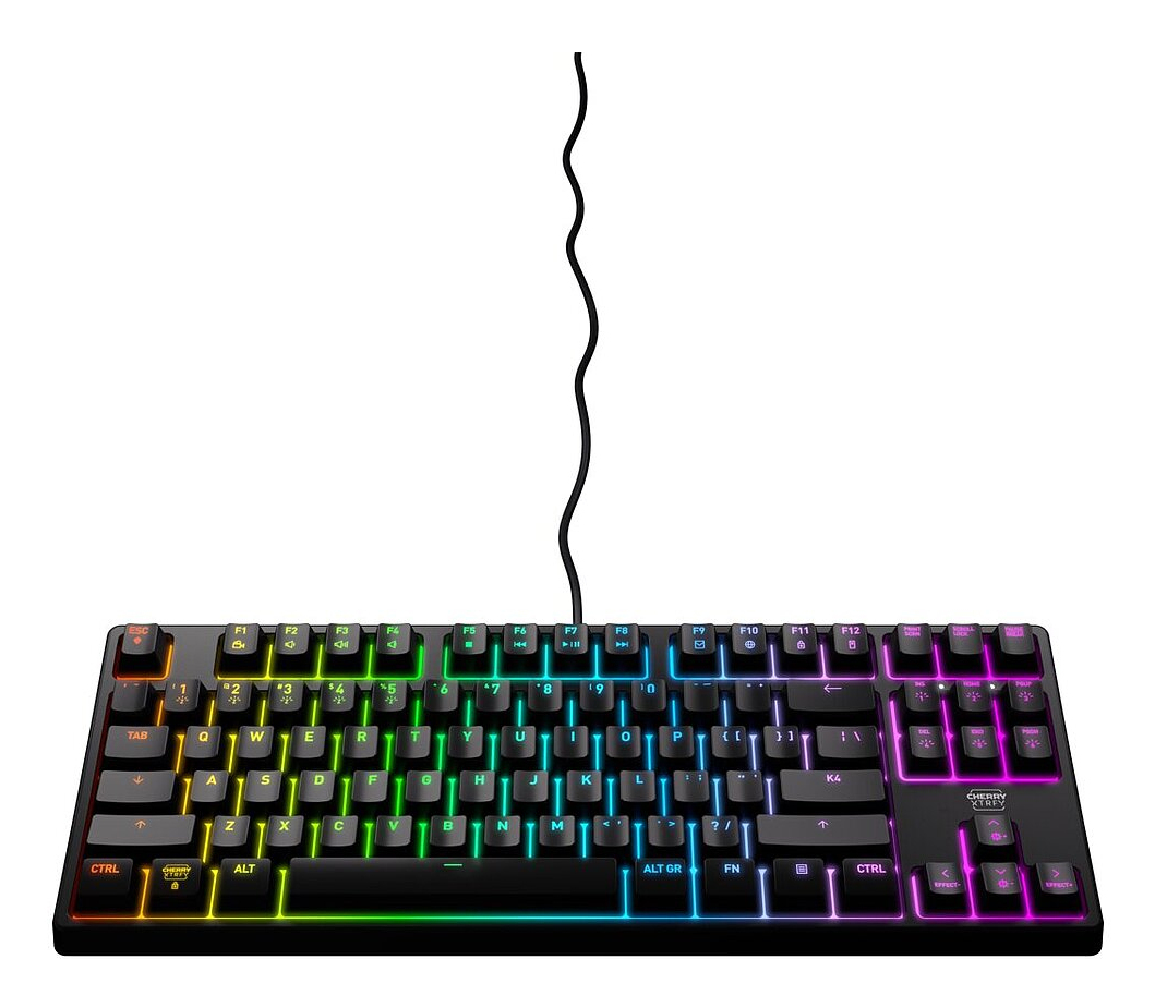 CHERRY XTRFY K4V2 RGB TKL clavier Gaming USB QWERTY Portuguais Noir