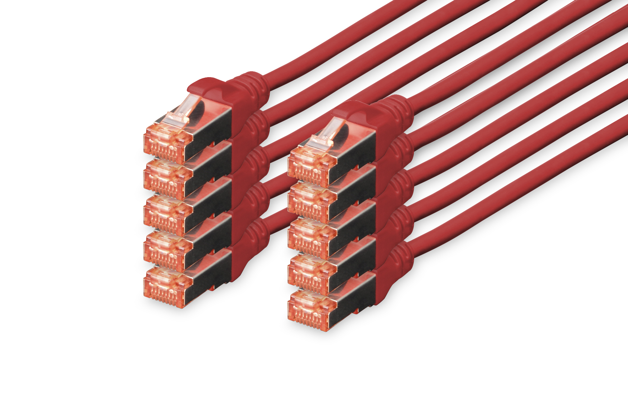 DIGITUS CAT 6 S/FTP Patchkabel, 10 St�ck