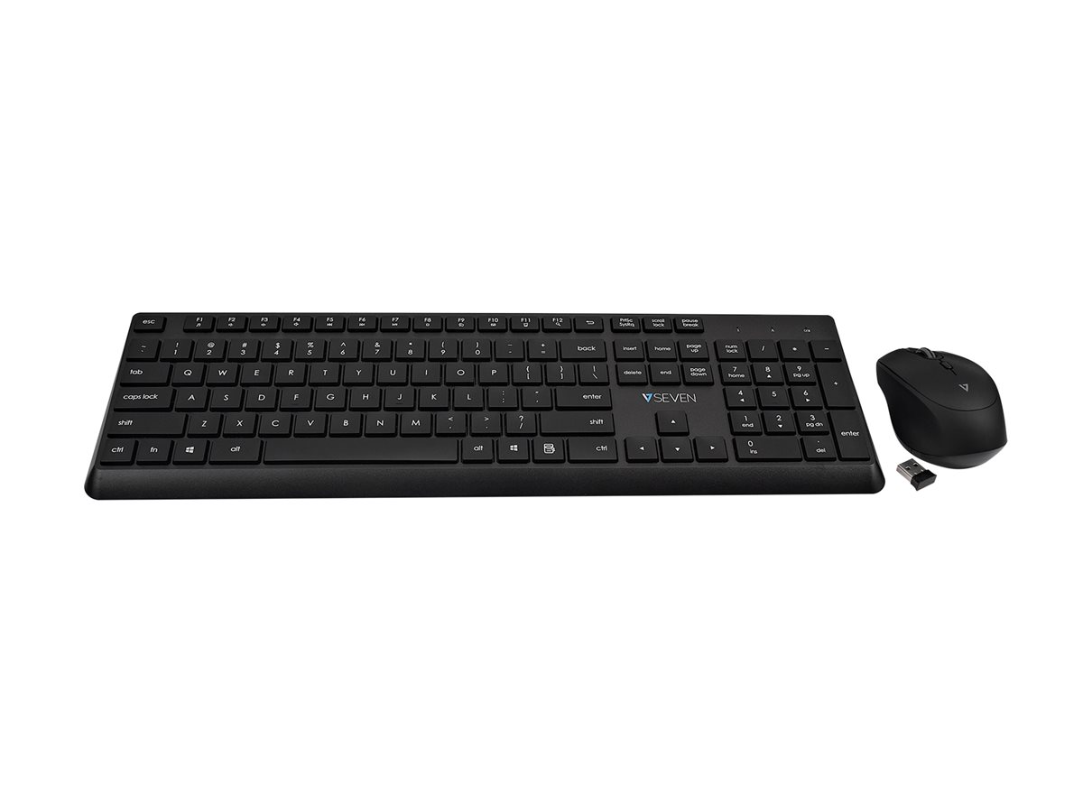 V7 Pro Wireless Keyboard Mouse US - Tastatur - QWERTY