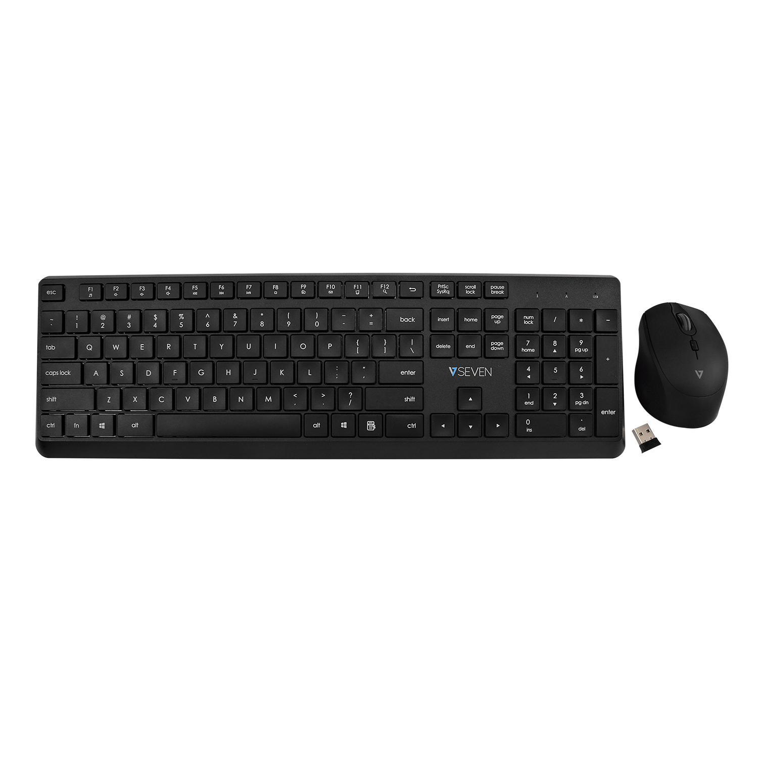 V7 Pro Wireless Keyboard Mouse US - Tastatur - QWERTY