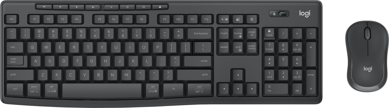 Logitech MK370 Combo for Business keyboard Mouse included RF Wireless + Bluetooth QWERTY Nordic Graphite