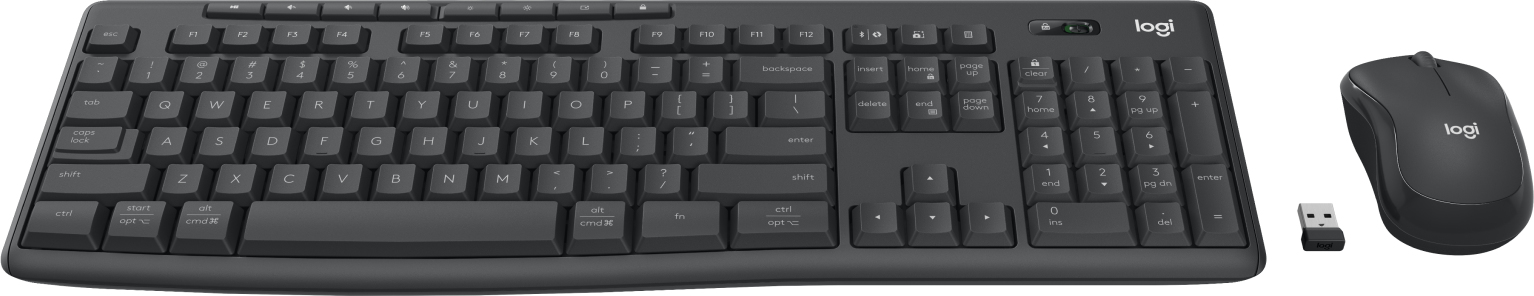 Logitech MK370 Combo for Business keyboard Mouse included RF Wireless + Bluetooth QWERTY Nordic Graphite