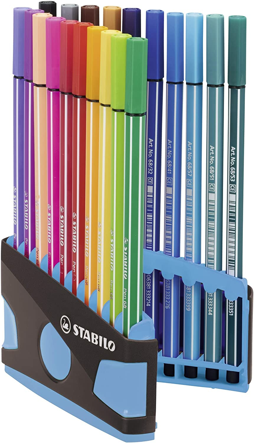 STABILO Pen 68 - Medium - 20 Farben - Mehrfarben - 1 mm - 24 h - Tinte auf Wasserbasis