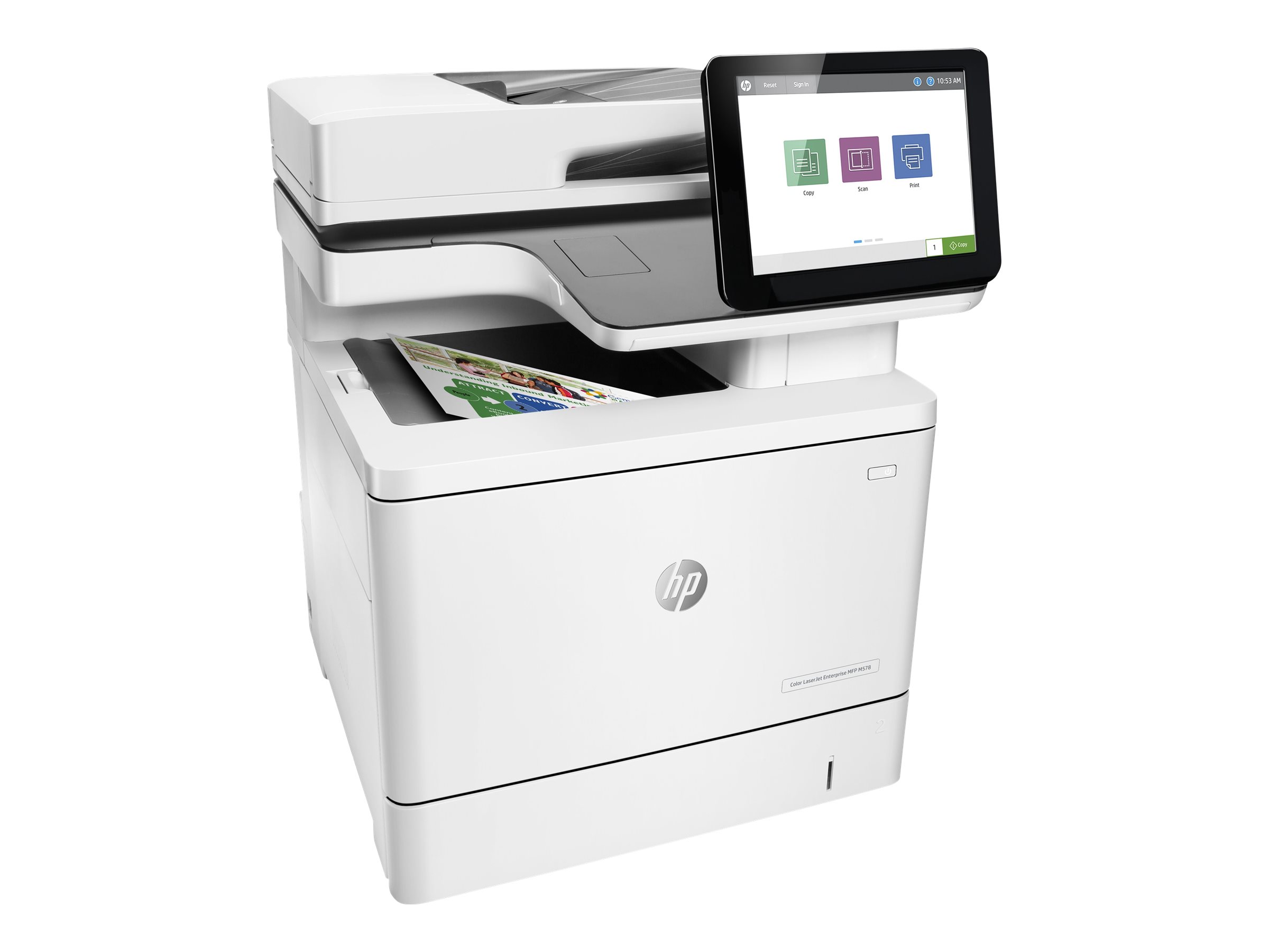 HP Color LaserJet Enterprise Imprimante multifonction M578dn, Impression, copie, numrisation, tlcopie (en option), Impression recto-verso; Chargeur automatique de documents de 100 feuilles; co-nergtique