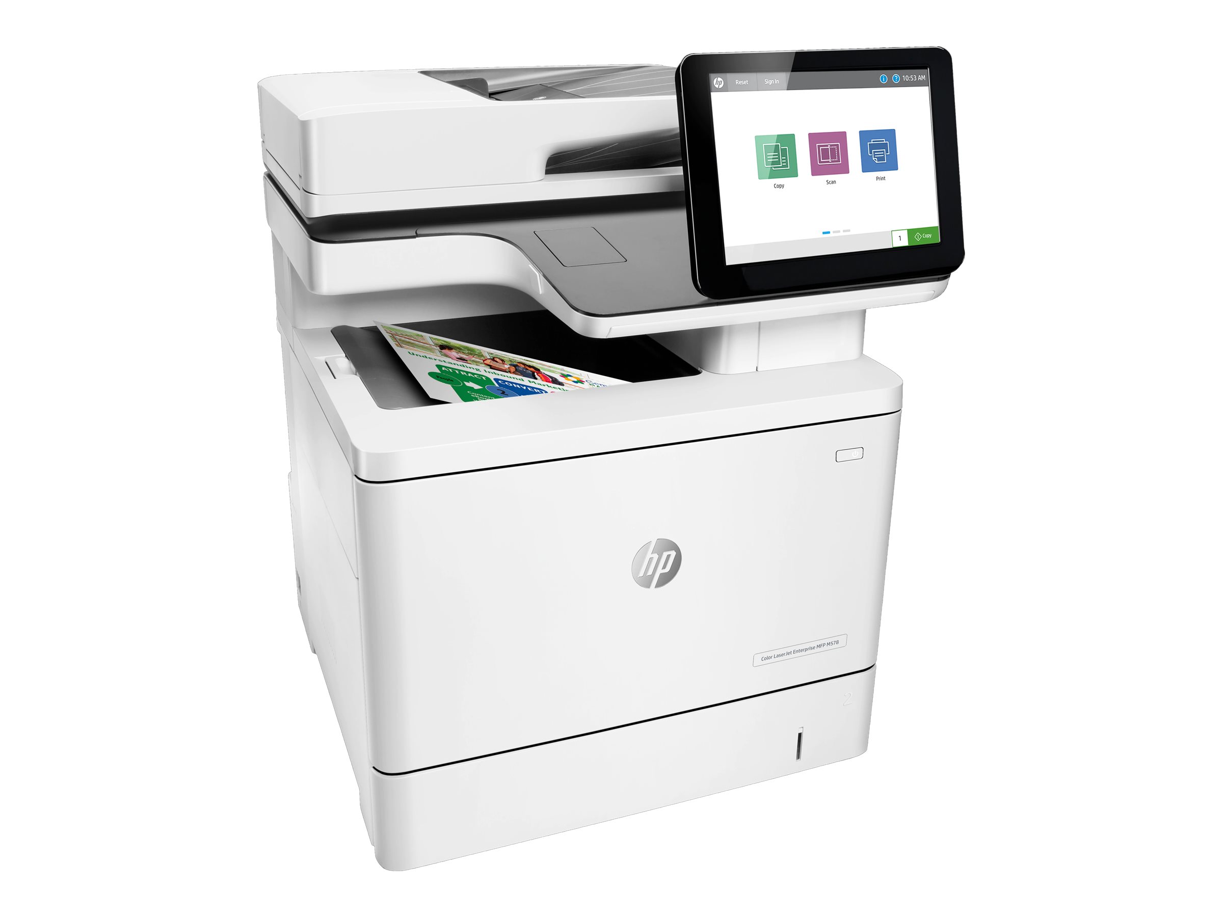 HP Color LaserJet Enterprise Imprimante multifonction M578dn, Impression, copie, numrisation, tlcopie (en option), Impression recto-verso; Chargeur automatique de documents de 100 feuilles; co-nergtique