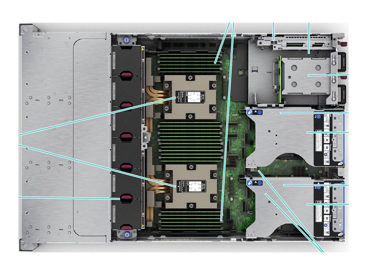 HPE ProLiant DL385 Gen11 - Server - Rack-Montage - 2U - zweiweg - 1 x EPYC 9115 / 2.6 GHz - RAM 64 GB - SATA/SAS/NVMe - Hot-Swap 6.4 cm (2.5)