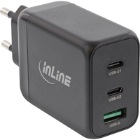 InLine USB PD Netzteil - GaN Ladegert - 3-Port - Dual USB-C + USB-A - 65W