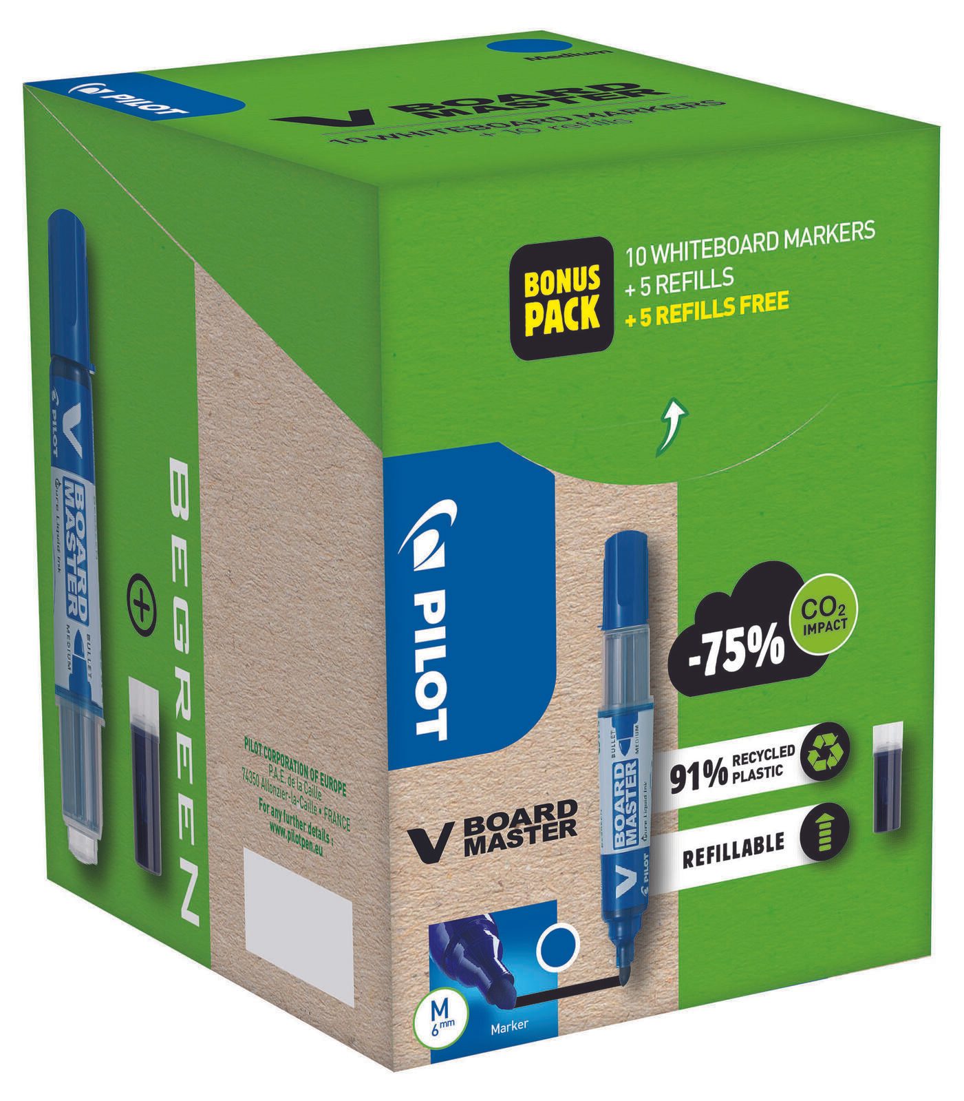 PILOT PEN V-Board Master Greenpack Whiteboard-Marker-Set schwarz 2.0 - 5.0 mm