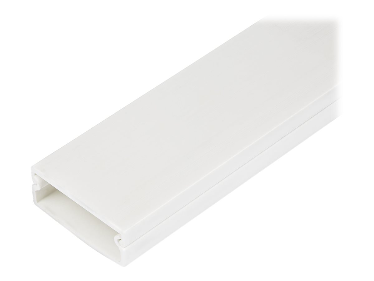 StarTech.com Chemin de Cbles PVC Robuste avec Couvercle et Ruban Adhsif - 32mm W x 11mm H - Longueur 1m - Passe Cble pour Cbles Rseaux/lectriques, Max 6 Cbles, Homologu UL