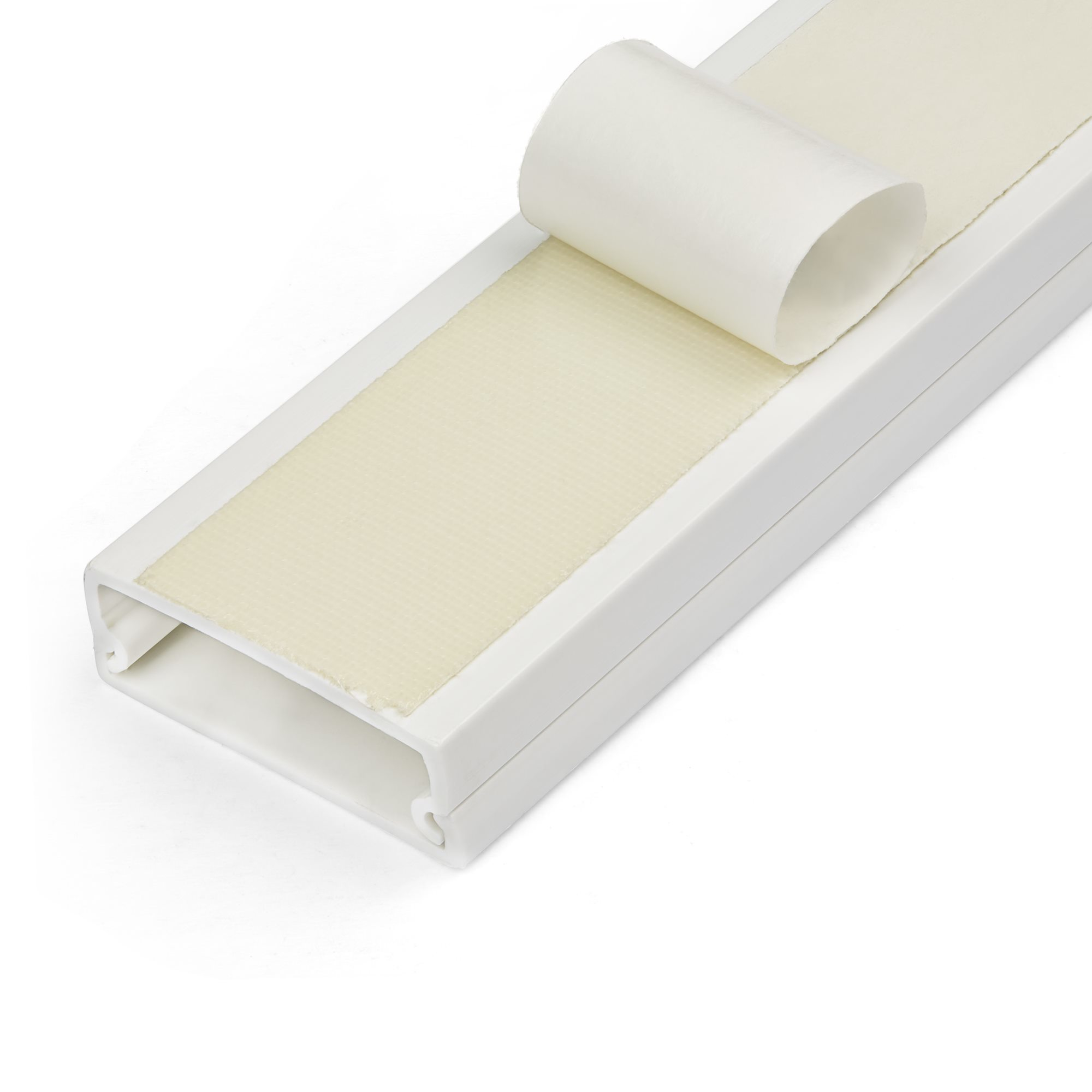 StarTech.com Canaleta Slida de Gestn de Cableado con Cinta Adhesiva y Tapa, 32 mm An x 11 mm Al - 1 m Lar, Cubierta de PVC o Conducto de Pared para Cables de Red o Alimentacin - Para un Mximo de 12 Cables - UL