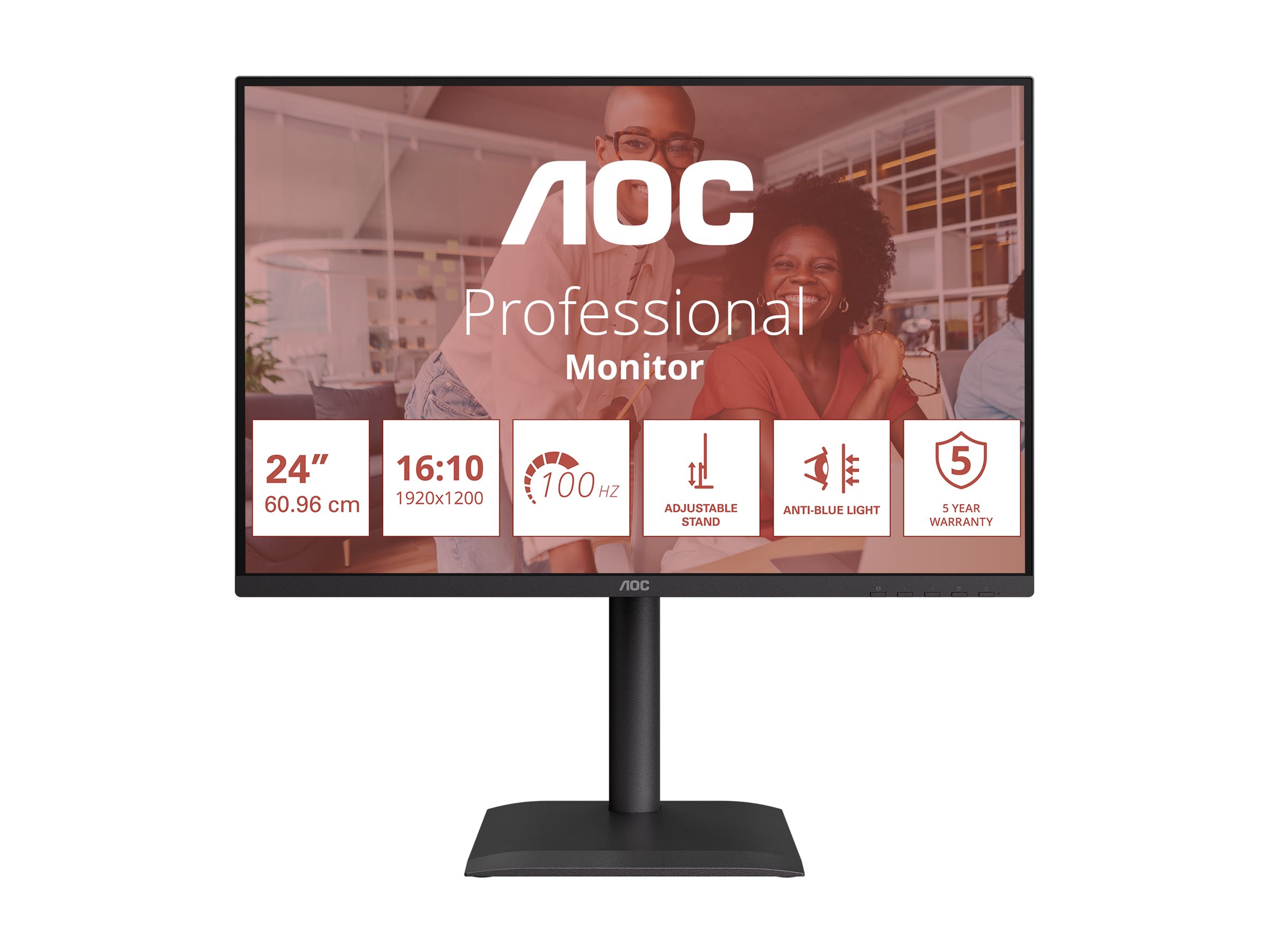 AOC E4 X24E4U pantalla para PC 61 cm (24) 1920 x 1200 Pixeles Full HD LED Negro