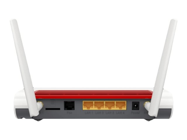FRITZ!Box 6850 LTE router inal�mbrico Gigabit Ethernet Doble banda (2,4 GHz / 5 GHz) 4G Rojo, Blanco