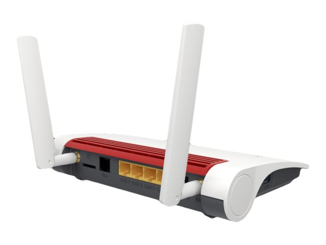 FRITZ!Box 6850 LTE router inal�mbrico Gigabit Ethernet Doble banda (2,4 GHz / 5 GHz) 4G Rojo, Blanco