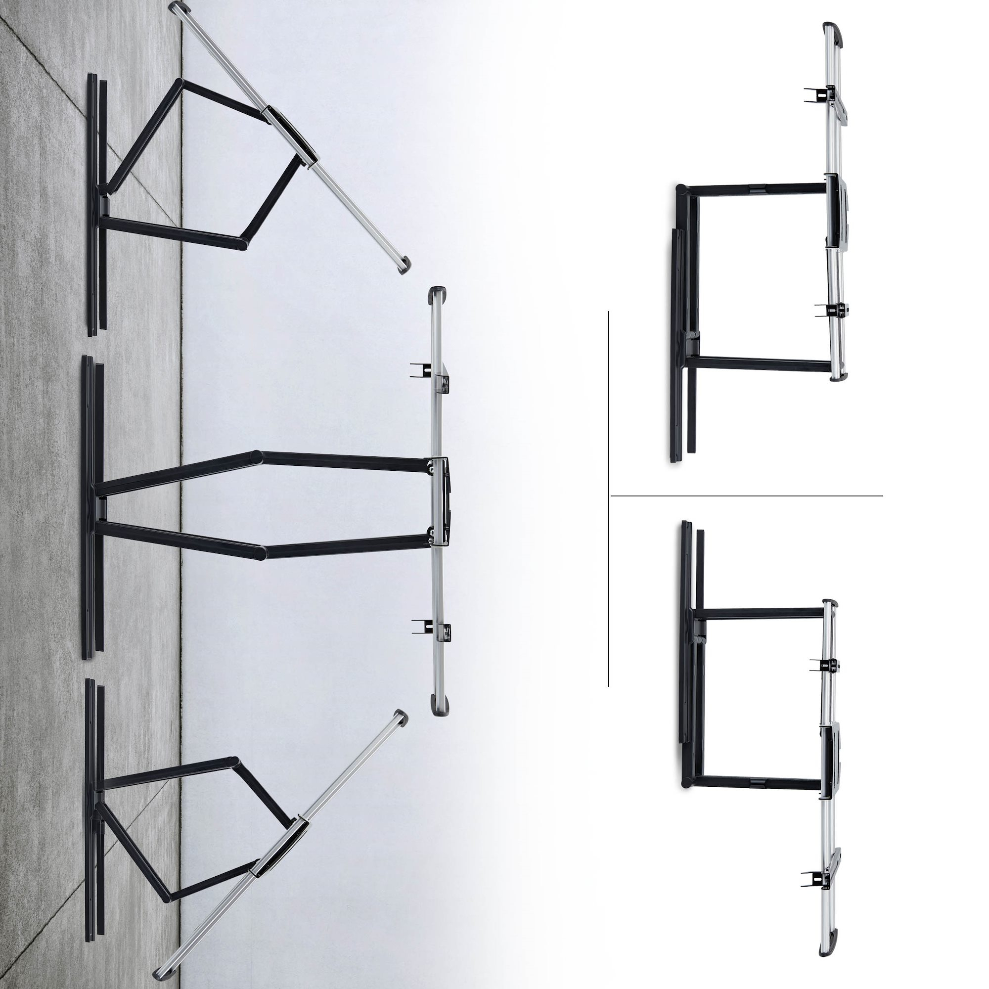 StarTech.com Ultra-Slim Articulating TV Wall Mount for up to 65-inch and 99lb/45kg Flat Screens, VESA 600x400, TAA-Compliant Low-Profile Bracket