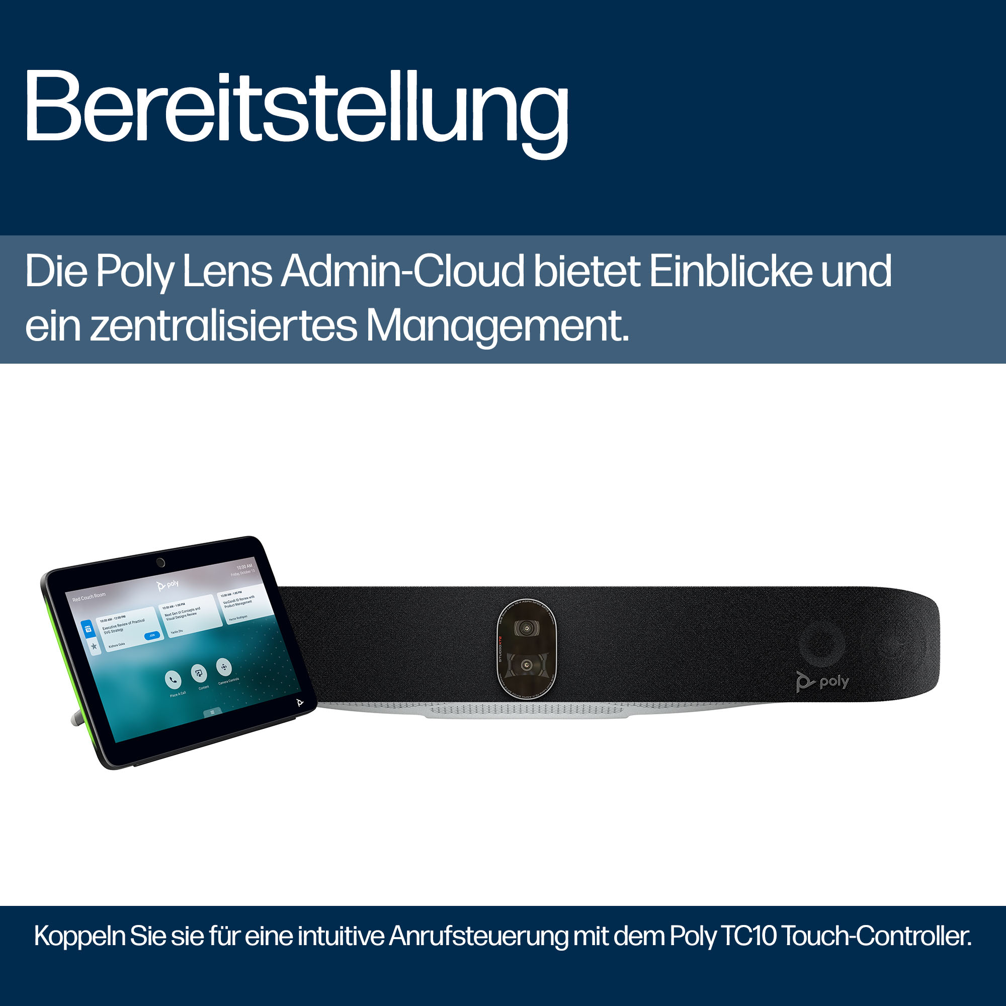 Poly HP Poly Studio X72 - Ohne Stromkabel - All-in-One Videoleiste