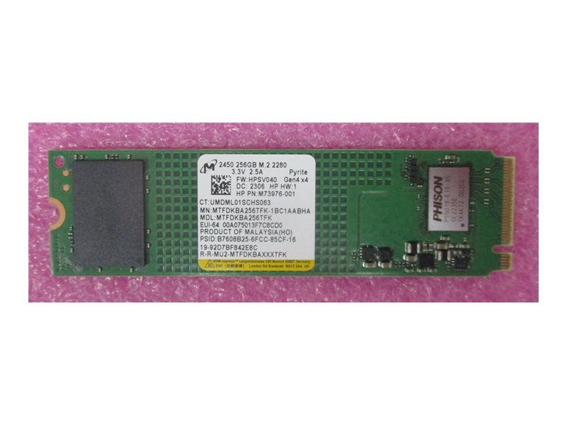 HP SSD - 256 GB - intern - M.2 2280 - PCIe 4.0 x4 (NVMe)