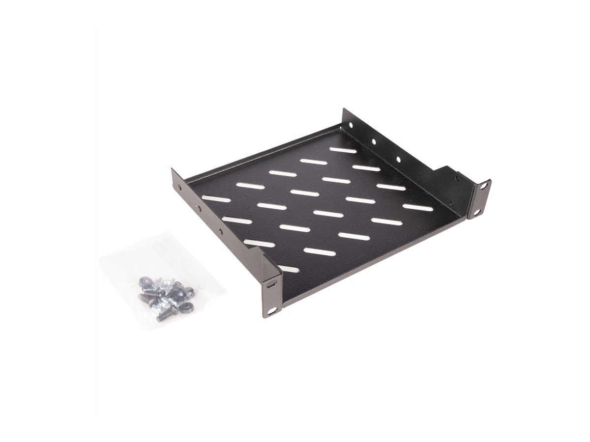 ROLINE Rack - Regal - Tiefe 200 mm - RAL 9005, Jet Black - 1U - 25.4 cm (10)