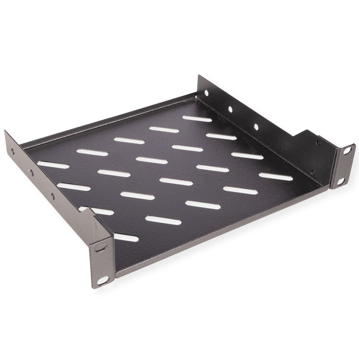 ROLINE Rack - Regal - Tiefe 200 mm - RAL 9005, Jet Black - 1U - 25.4 cm (10)