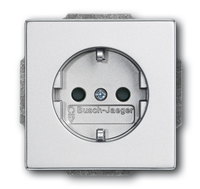 BUSCH JAEGER 2013-0-5272 - CEE 7/3 - 2P+E - Silber - 250 V - 16 A - 63 mm