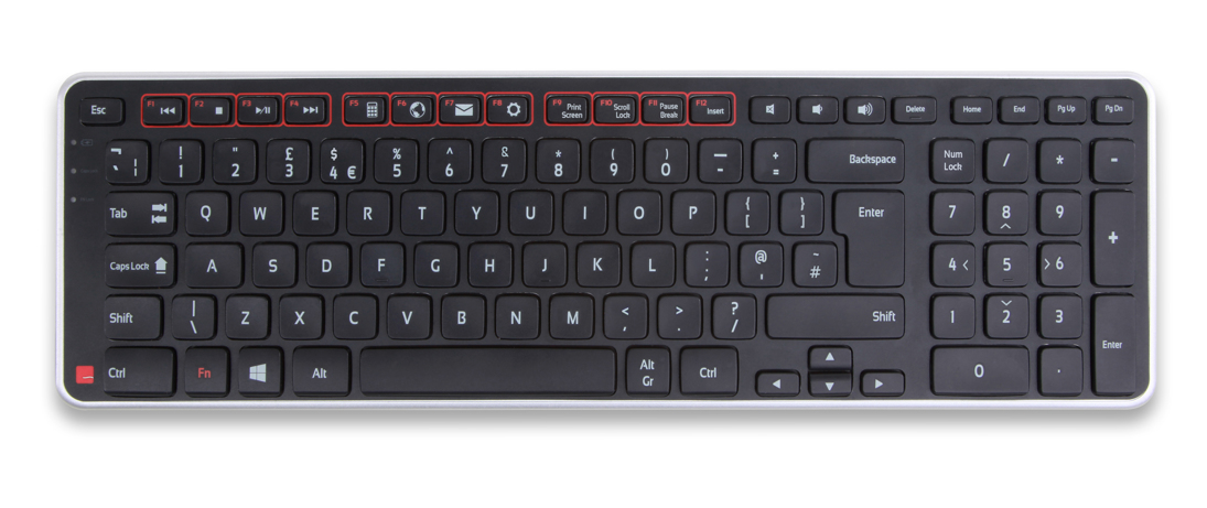 Contour Design Balance teclado Universal RF inal�mbrica + USB AZERTY Franc�s Negro