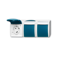 BUSCH JAEGER 2084-0-0704 - CEE 7/3 - 2P+E - Blau - Wei - IP44 - 250 V - 16 A