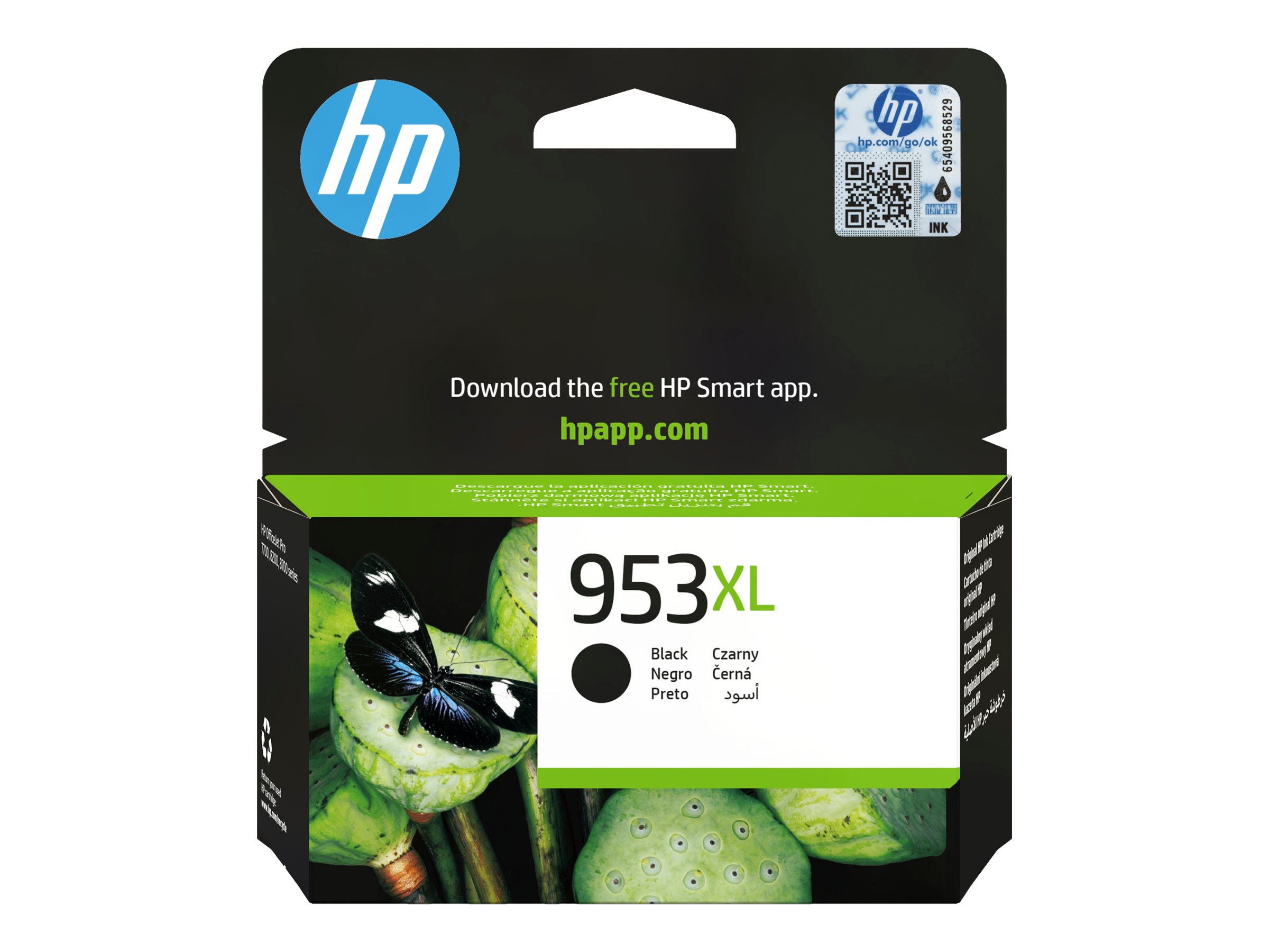 HP Cartucho de tinta Original 953XL de alto rendimiento negro