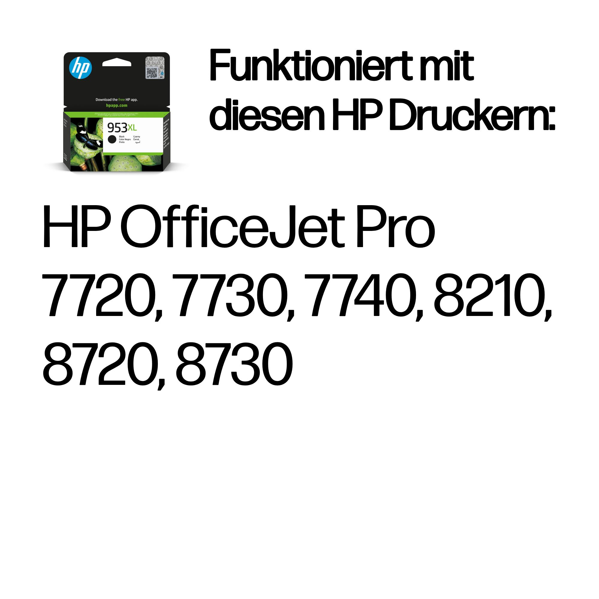 HP Cartucho de tinta Original 953XL de alto rendimiento negro