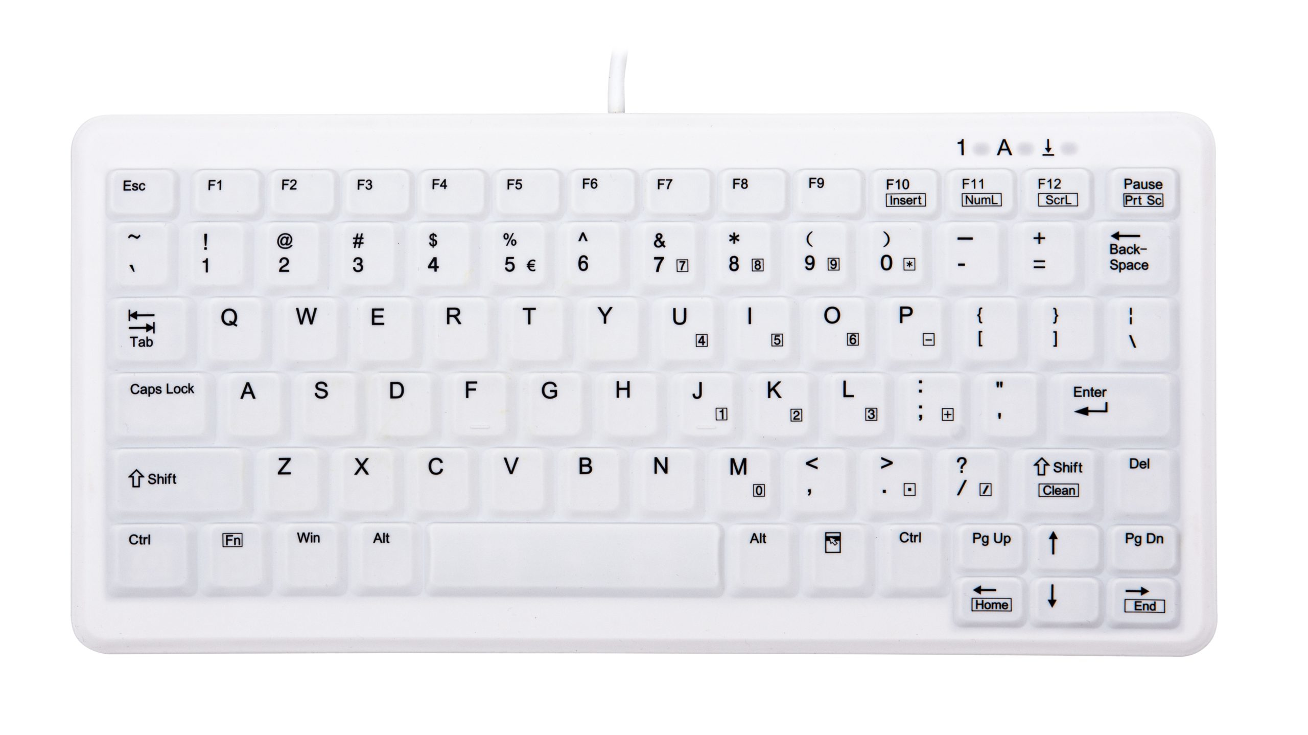 CHERRY AK-C4110 teclado USB QWERTY Ingl�s de EE. UU. Blanco