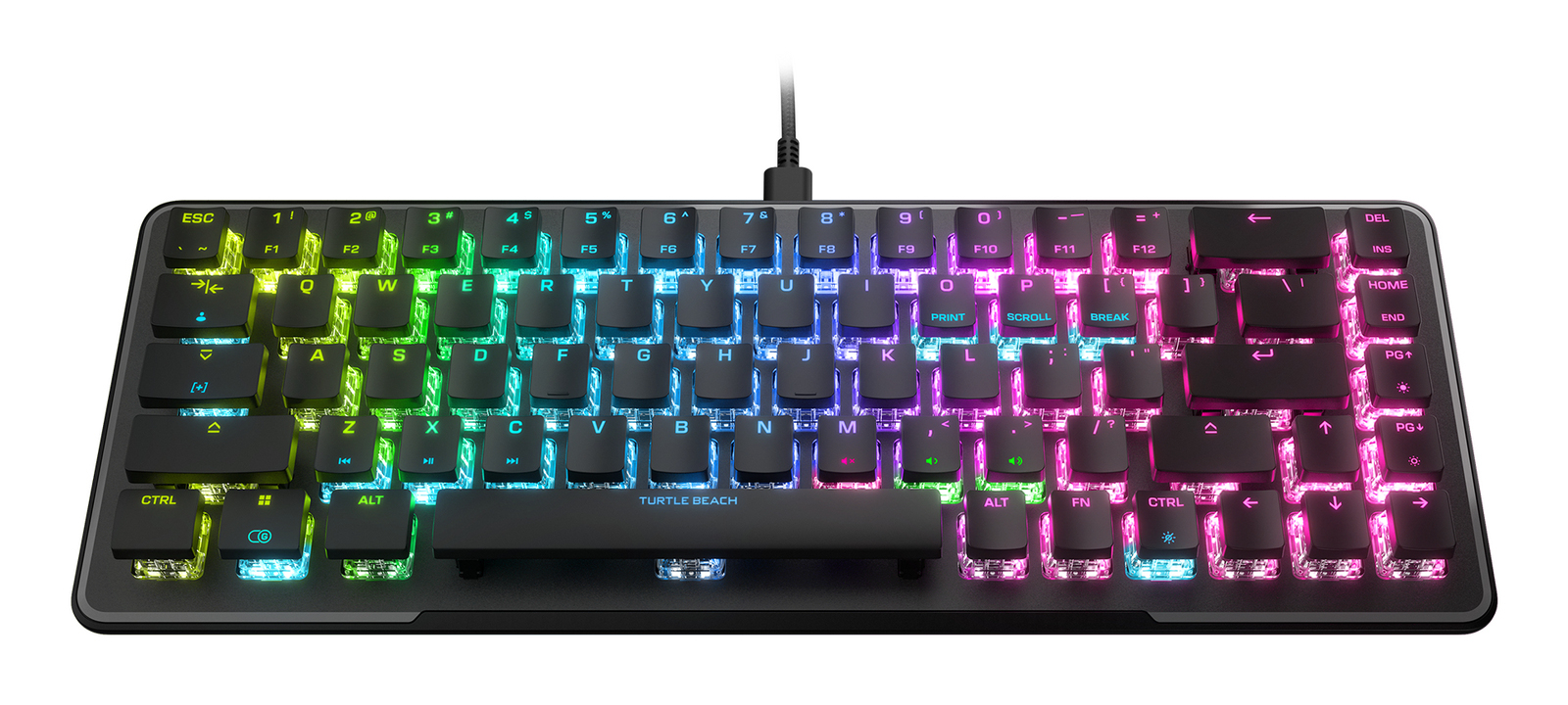 Turtle Beach Vulcan II Mini Black Red Switch DE Layout - Tastatur - Optisch