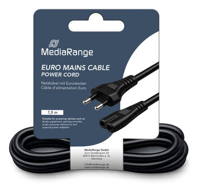 MediaRange MRCS346 c�ble �lectrique Noir 1,5 m CEE7/16 IEC C7