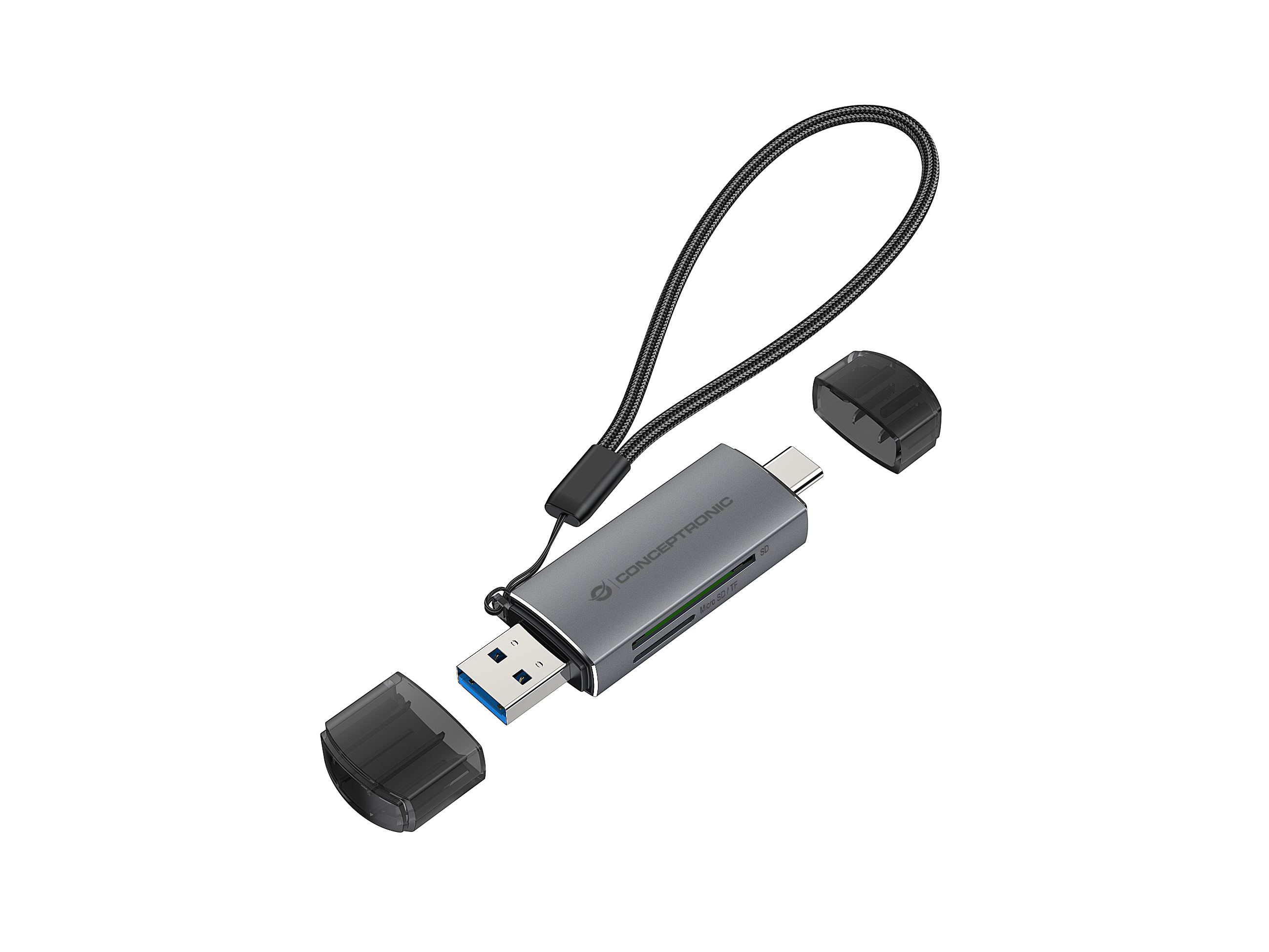 Type C 3 en 1 Lecteur de Carte Mémoire USB SD / Micro SD / TF et