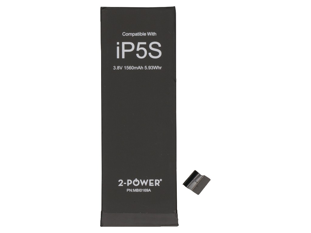 2-power PSA Parts MBI0169AW - Akku - Apple - iPhone 5S - Schwarz - Lithium Polymer (LiPo) - 1560 mAh