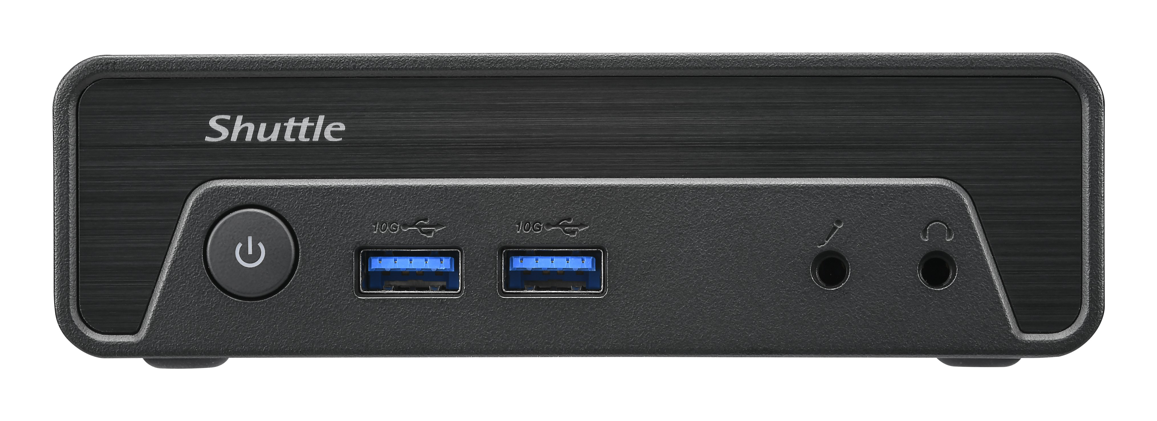 Shuttle NE1010XA PCs/estaci�n de trabajo Intel� N N100 8 GB DDR4-SDRAM 128 GB SSD Slim PC Mini PC Negro