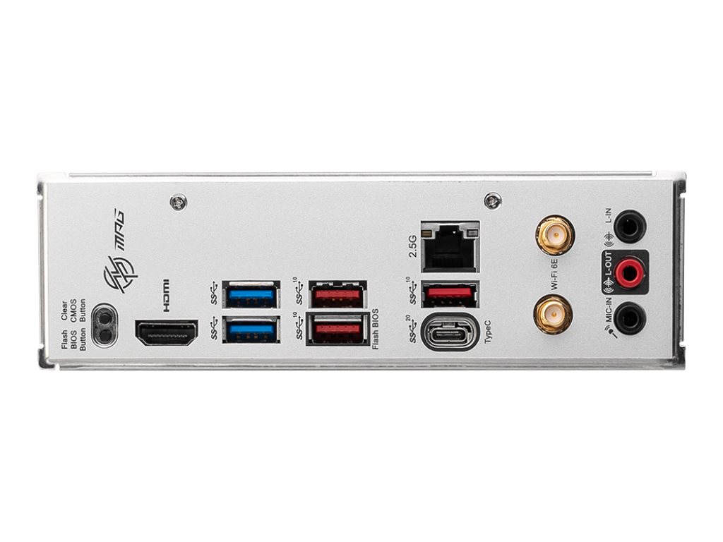 MSI MPG B650I EDGE WIFI - Motherboard - Mini-ITX - Socket AM5 - AMD B650 Chipsatz - USB 3.2 Gen 2, USB-C 3.2 Gen2, USB 3.2 Gen 1, USB-C 3.2 Gen 2x2 - 2.5 Gigabit LAN, Wi-Fi 6, Bluetooth - Onboard-Grafik (CPU erforderlich)