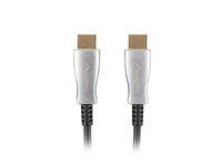 Lanberg CA-HDMI-20FB-0800-BK - 80 m - HDMI Typ A (Standard) - HDMI Typ A (Standard) - 3D - 18 Gbit/s - Schwarz - Silber