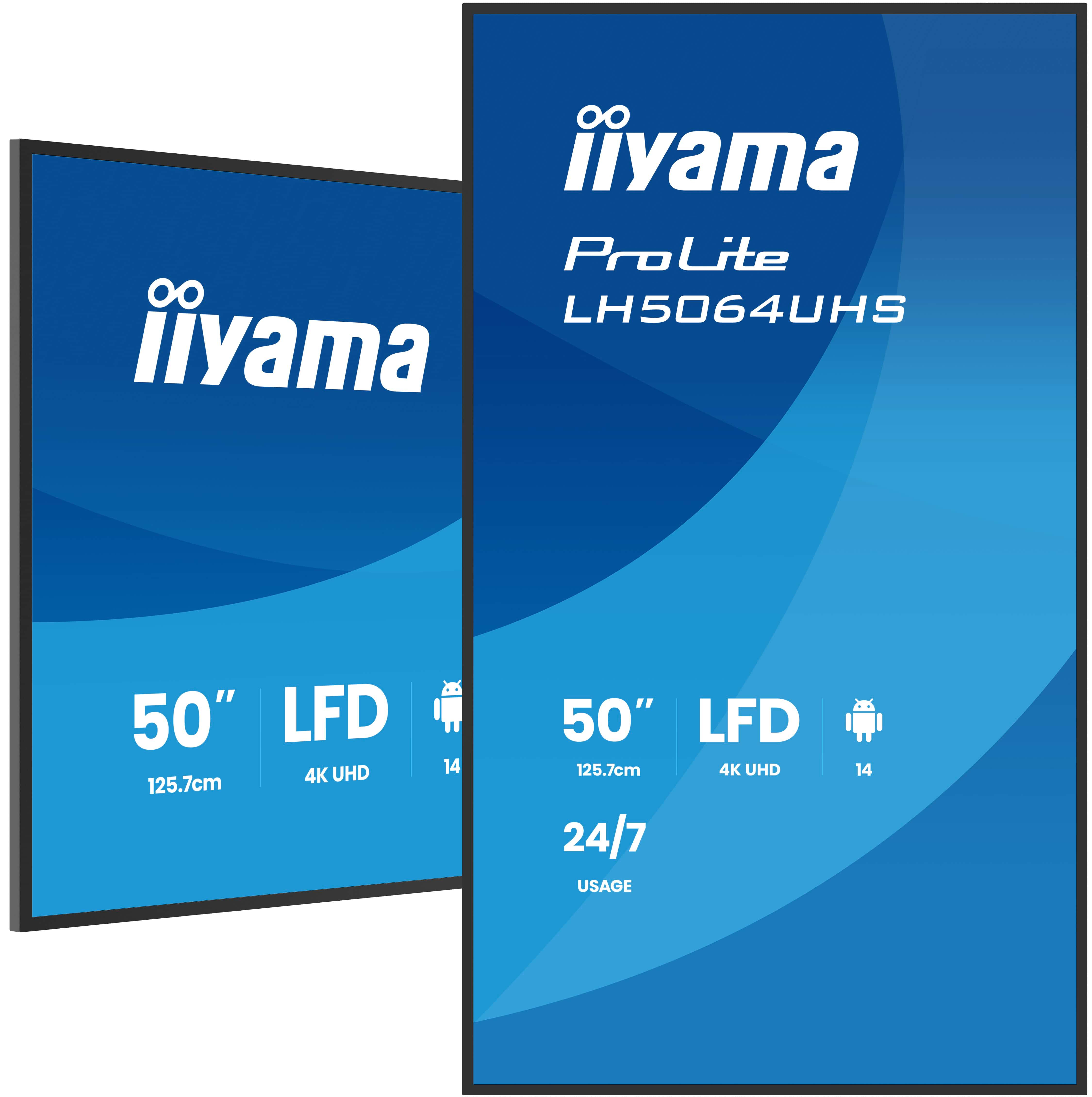 Iiyama LH6564UHS-B1AG 65 IN LCD UHD - Flachbildschirm (TFT/LCD) - 165,1 cm