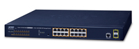 Planet GS-4210-16P2S - Managed - L2/L4 - Gigabit Ethernet (10/100/1000) - Power over Ethernet (PoE) - Rack-Einbau - 1U