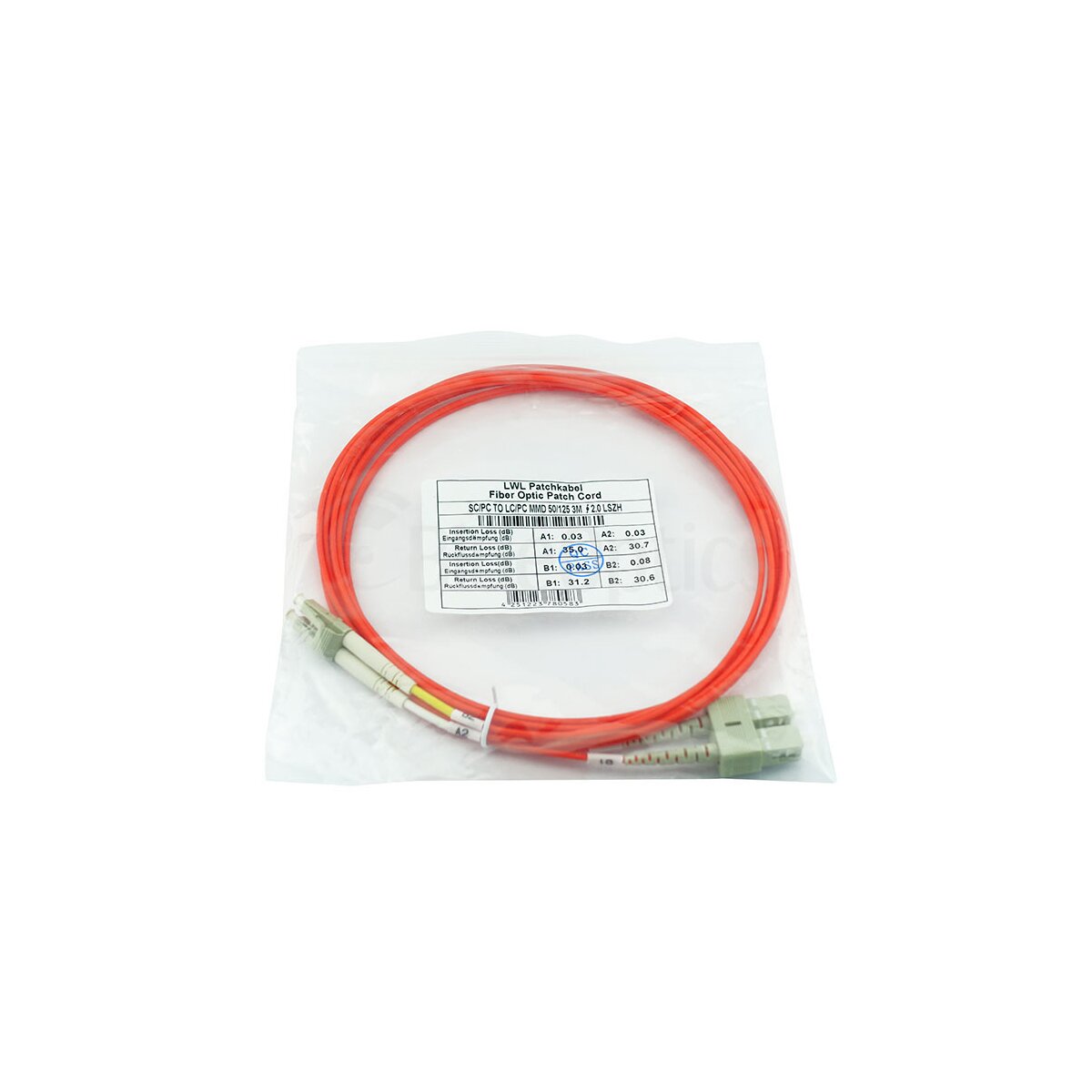 Dell 470-10361 kompatibles LC-SC Multimode OM2 Patchkabel 5 Meter