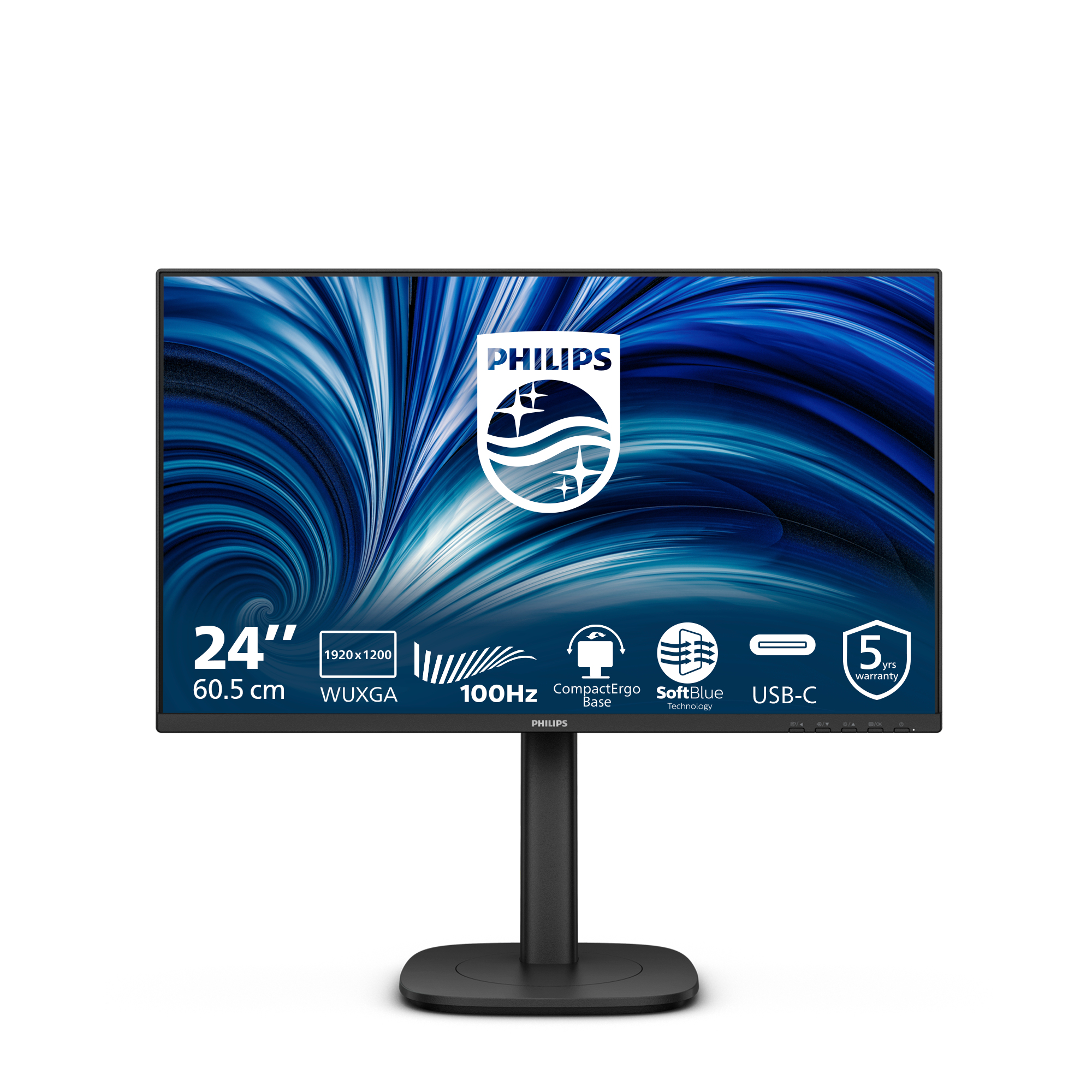 Philips 3000 series 24B2N3200D/00 �cran plat de PC 61,2 cm (24.1) 1920 x 1200 pixels WUXGA LCD Noir