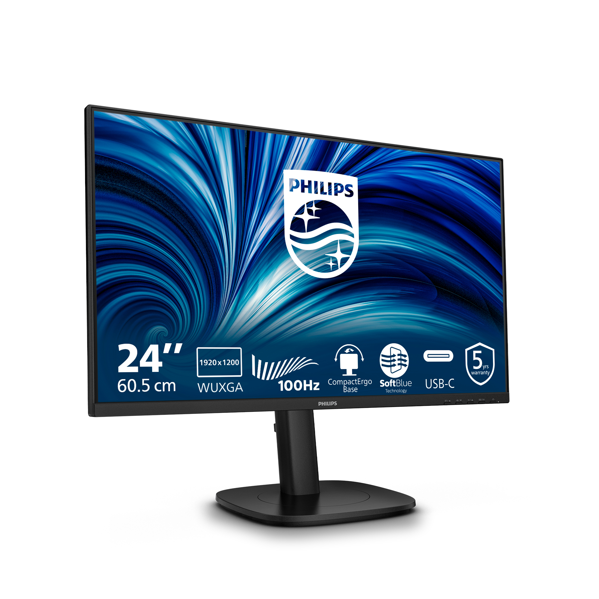 Philips 3000 series 24B2N3200D/00 �cran plat de PC 61,2 cm (24.1) 1920 x 1200 pixels WUXGA LCD Noir