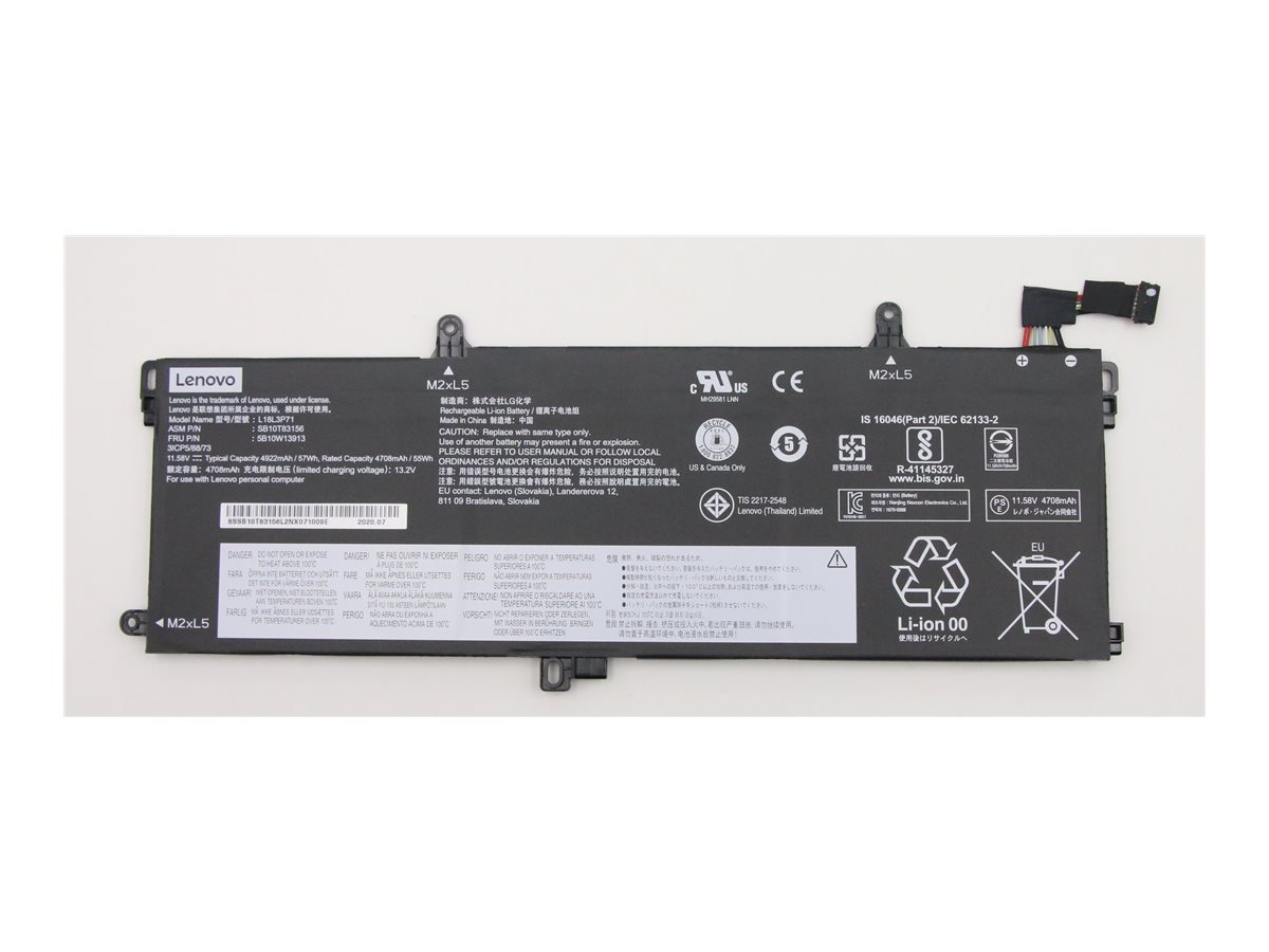 Lenovo Battery Internal 3c 57Wh LiIon LGC 5B10W13913 - Akku - 4.922 mAh