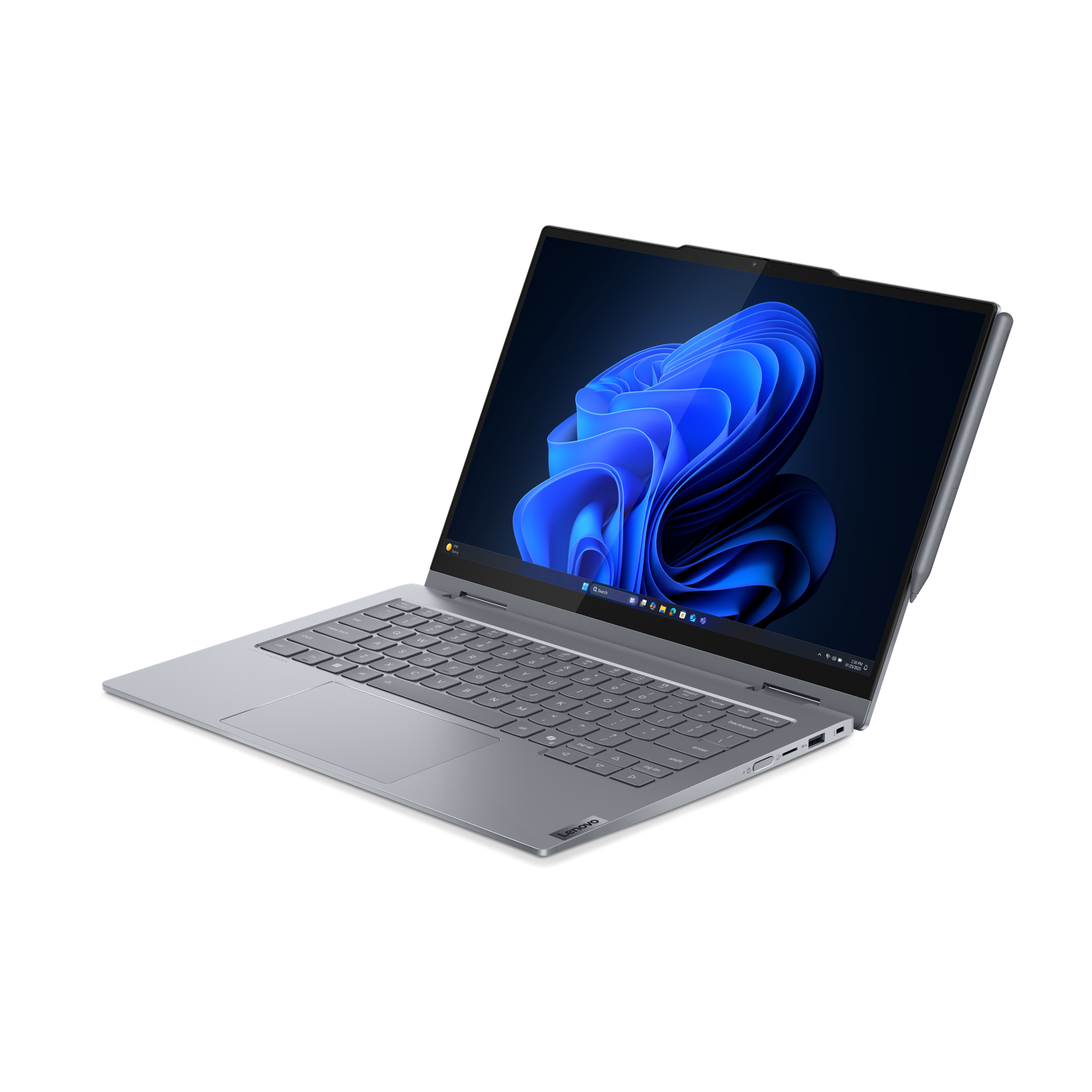 Lenovo ThinkBook 14 2-in-1 G5 IAU Intel Core Ultra 5 225U H�brido (2-en-1) 35,6 cm (14) Pantalla t�ctil WUXGA 32 GB DDR5-SDRAM 512 GB SSD Wi-Fi 6E (802.11ax) Windows 11 Pro Alem�n Gris